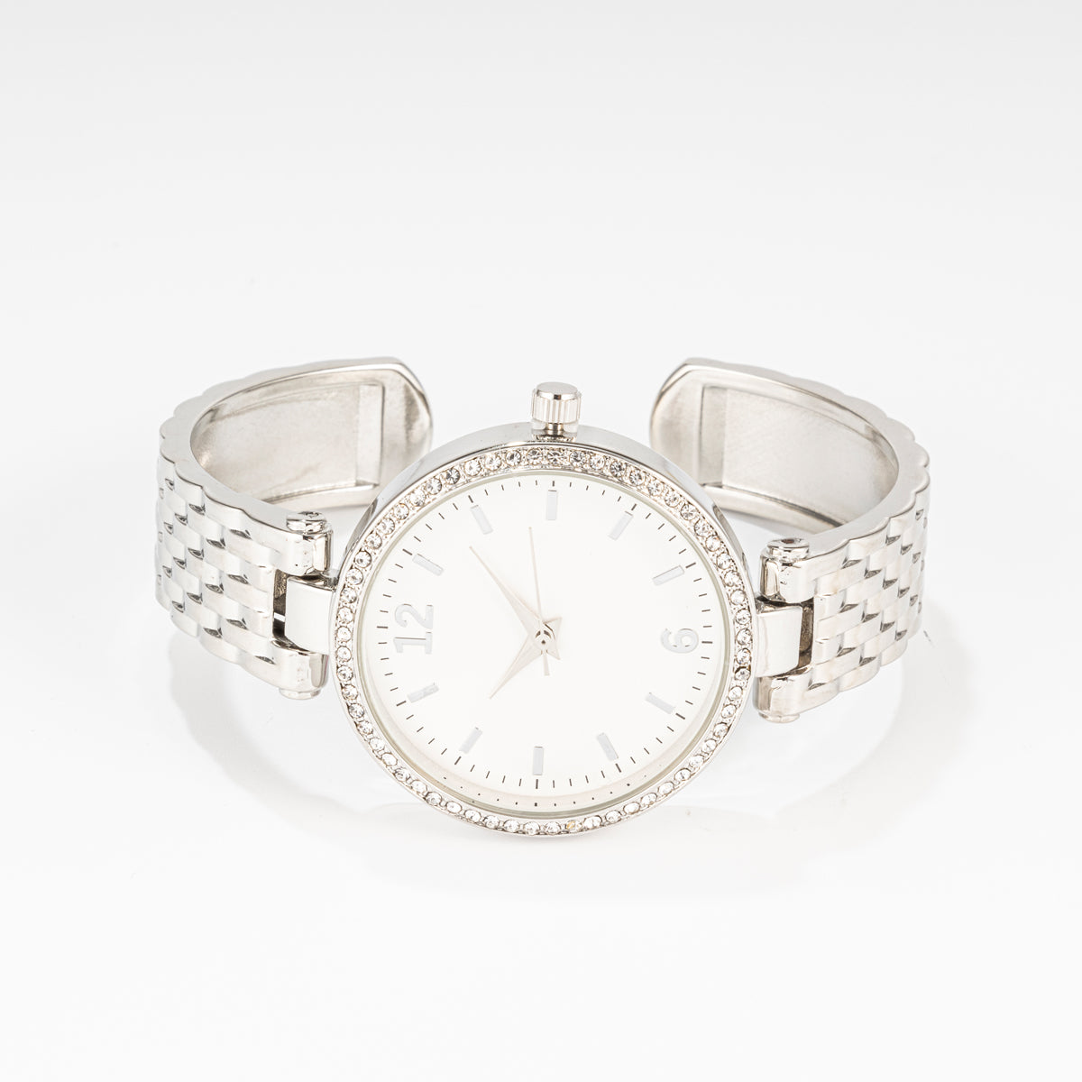 Stunning Silver Bling Cuff Watch
