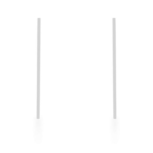 Carolee Rhodium Stainless Steel Long Line Drop Earrings