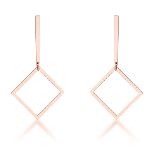 Trendy Geometric Stainless Steel Drop Earrings
