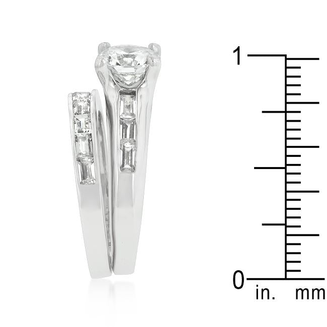 Rhodium Plated Stackable Ring Set