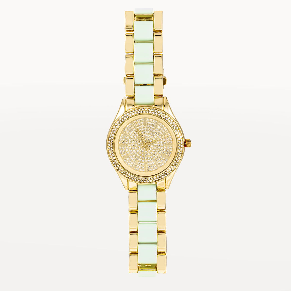 Mint Green Gold Overlay Watch