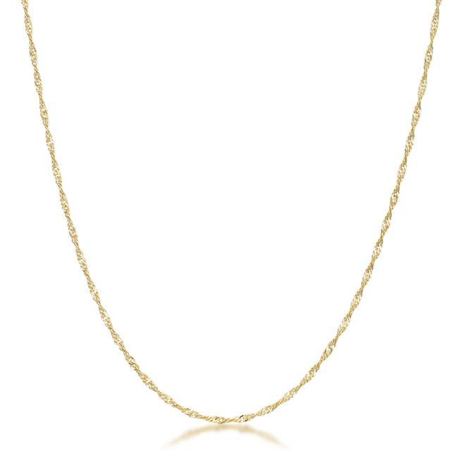 16 Inch Gold Twisted Fashion Chain