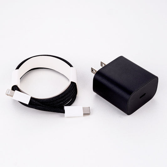Black 20W USB-C To Lightning Charger