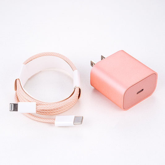 Pearlescent Pink 20W USB-C To Lightning Charger