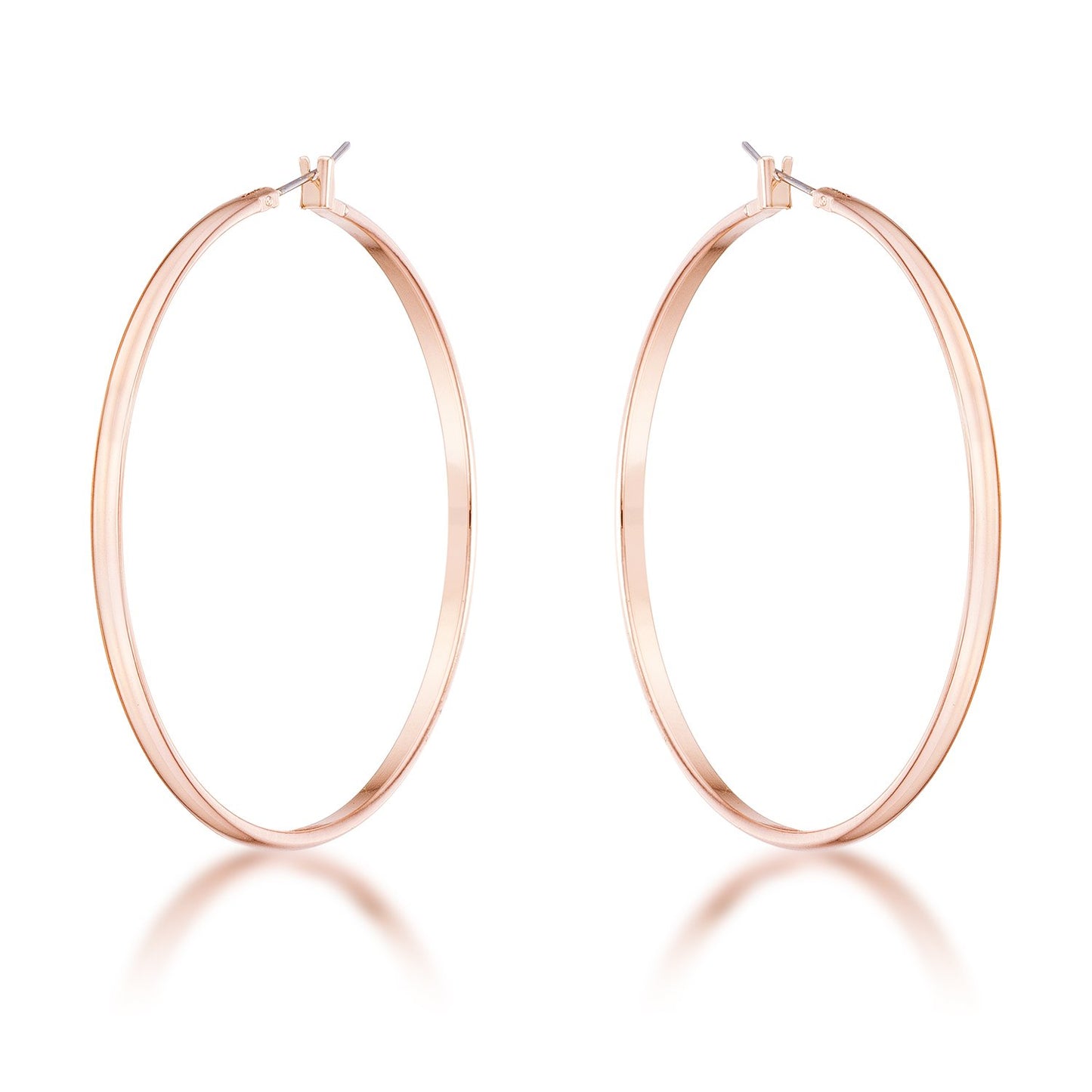 55mm Rose Gold Plated Classic Hoop Earrings