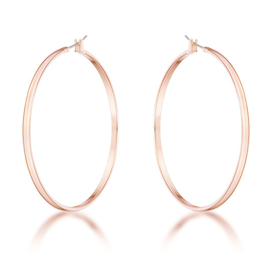 55mm Rose Gold Plated Classic Hoop Earrings