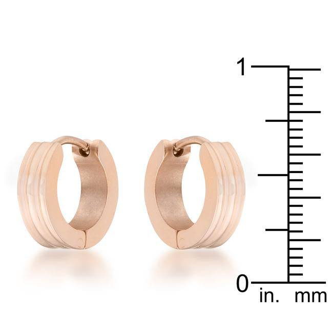 Marlene Rose Gold Stainless Steel Small Hoop Earrings