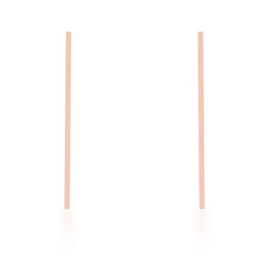 Carolee Rose Gold Stainless Steel Long Line Drop Earrings