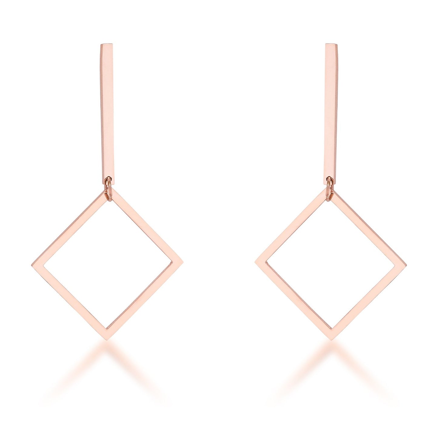 Trendy Geometric Stainless Steel Drop Earrings