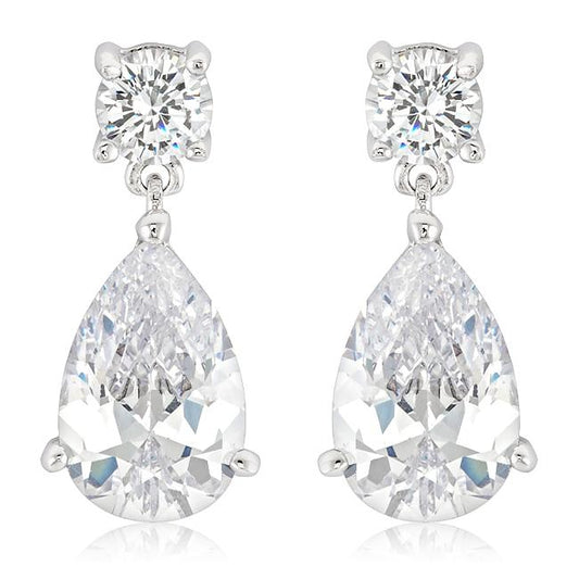 Elegant Cubic Zirconia Drop Earrings