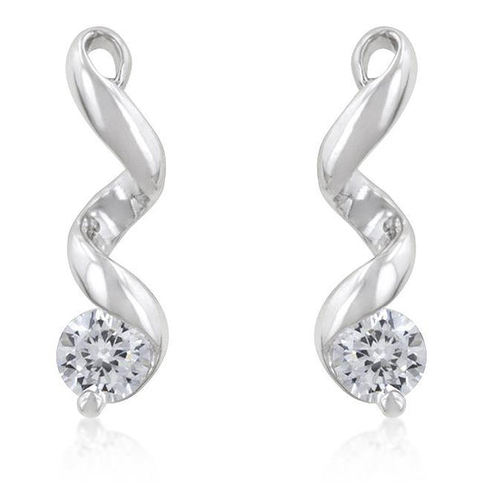 Solitaire Drop Earrings