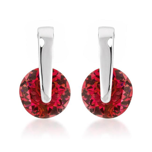 Red CZ Elegance Earrings