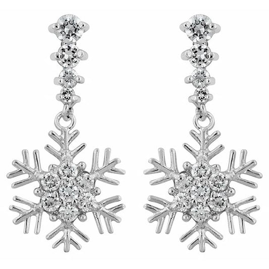 Snowflake Drop Earrings