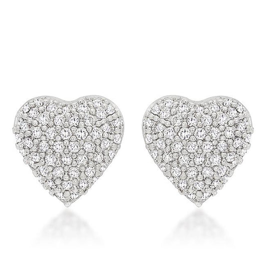 Special Pave Heart Earrings
