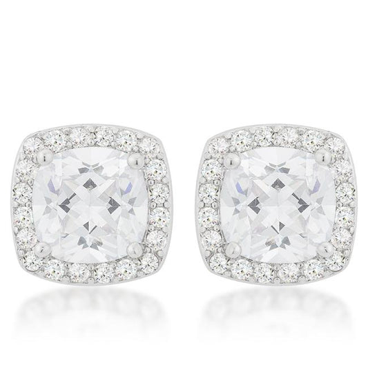 Pave Halo Earrings