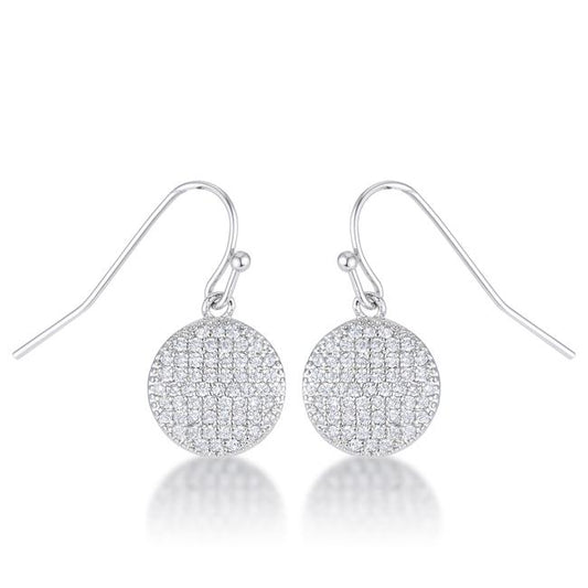 .6 Ct Elegant CZ Disk Earrings