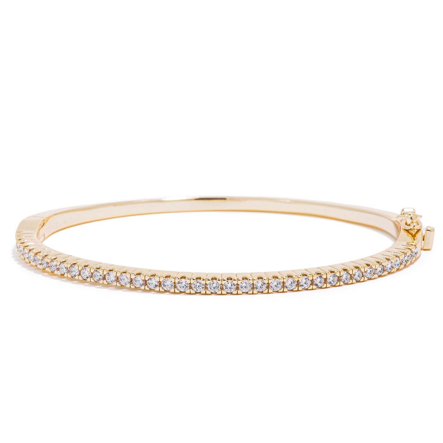 IPG Gold Plated Stainless Stackable CZ Bangle
