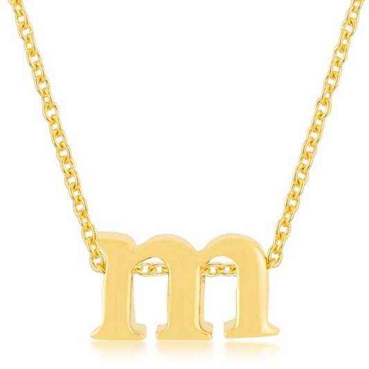 Golden Initial M Pendant