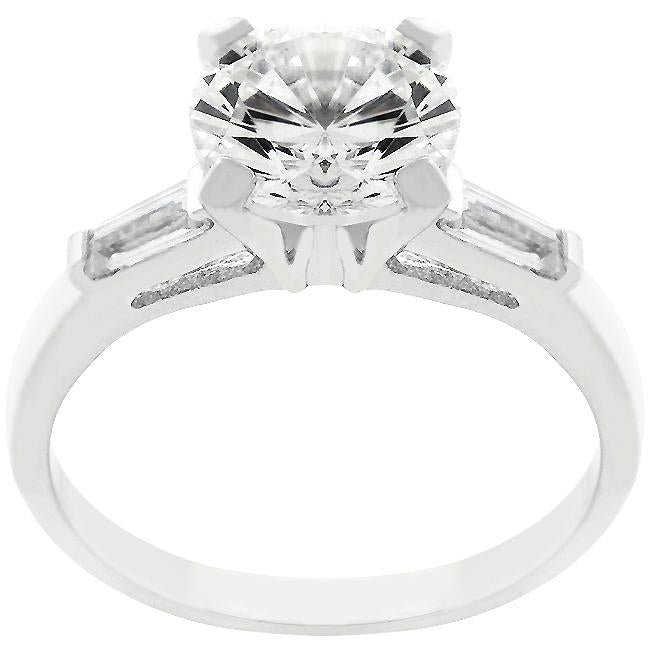 Classic Triple White Engagement Ring