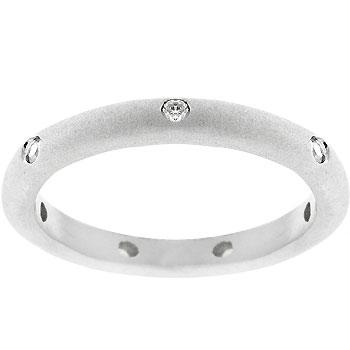 Matte Silver Wedding Band