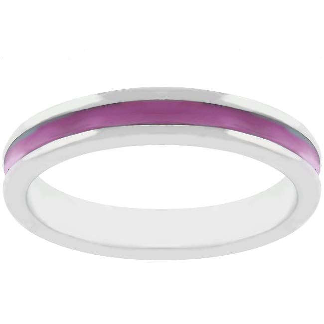 Fuchsia Enamel Eternity Ring