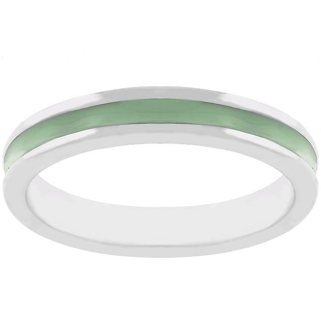 Light Green Enamel Eternity Ring