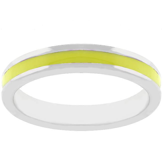 Yellow Enamel Eternity Ring