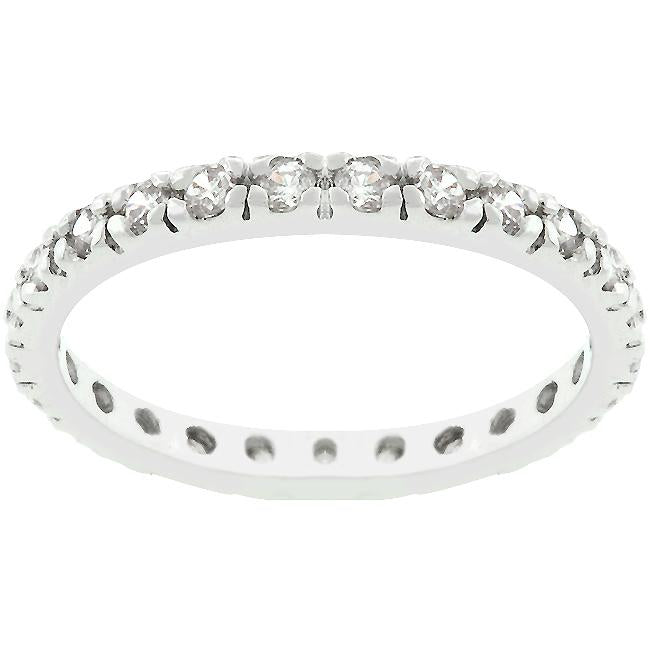Clear Cubic Zirconia Eternity Ring