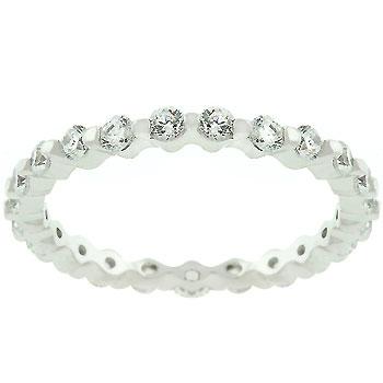 Silver Lace Eternity Band