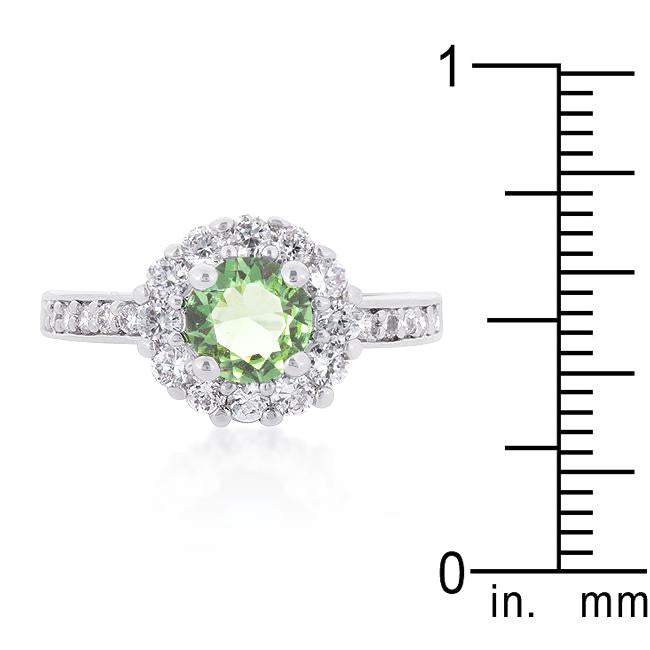 Bella Birthstone Engagement Ring in Green