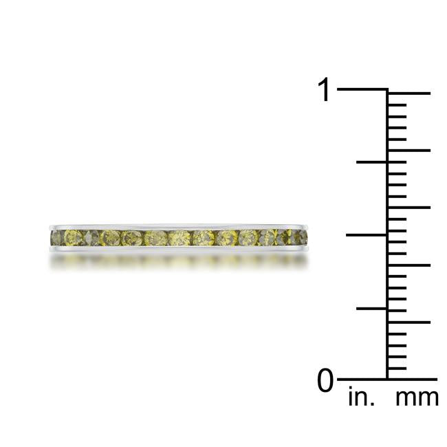Teresa 0.5ct Peridot CZ Stainless Steel Eternity Band