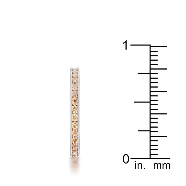 Teresa 0.5ct Champagne CZ Stainless Steel Eternity Band