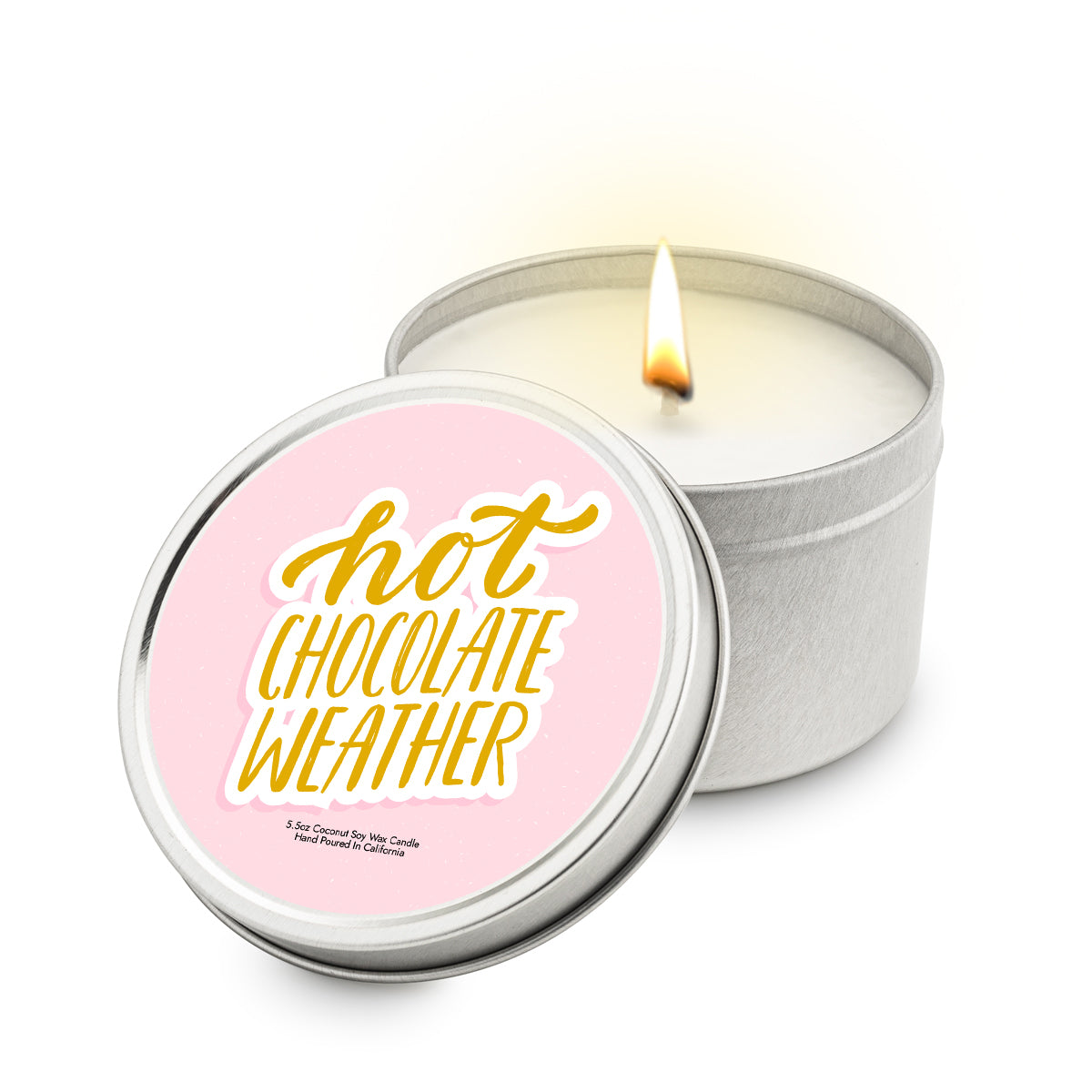 Hot Chocolate Weather 5.5 oz Soy Blend Travel Candle Tin