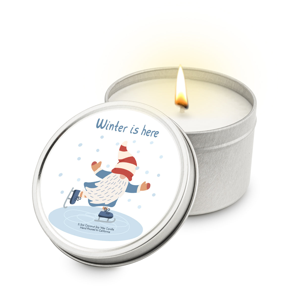Winter is Here 5.5 oz Soy Blend Travel Candle Tin