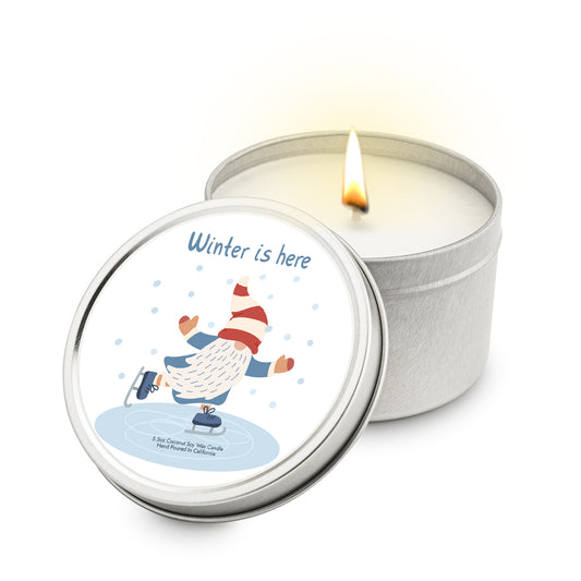 Winter is Here 5.5 oz Soy Blend Travel Candle Tin